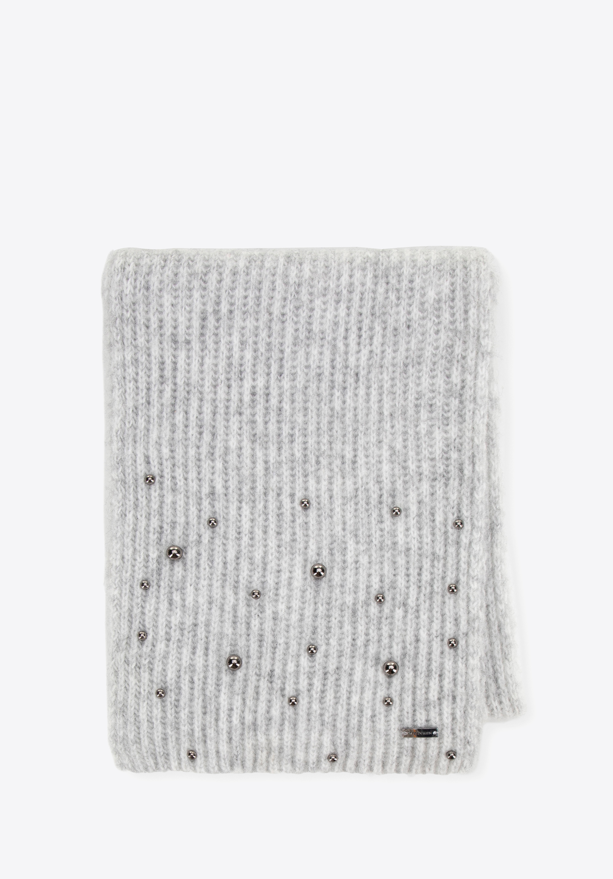 Dámsky šál s ozdobnými detailmi, sivá, 99-7F-200-8, Obrázok 1