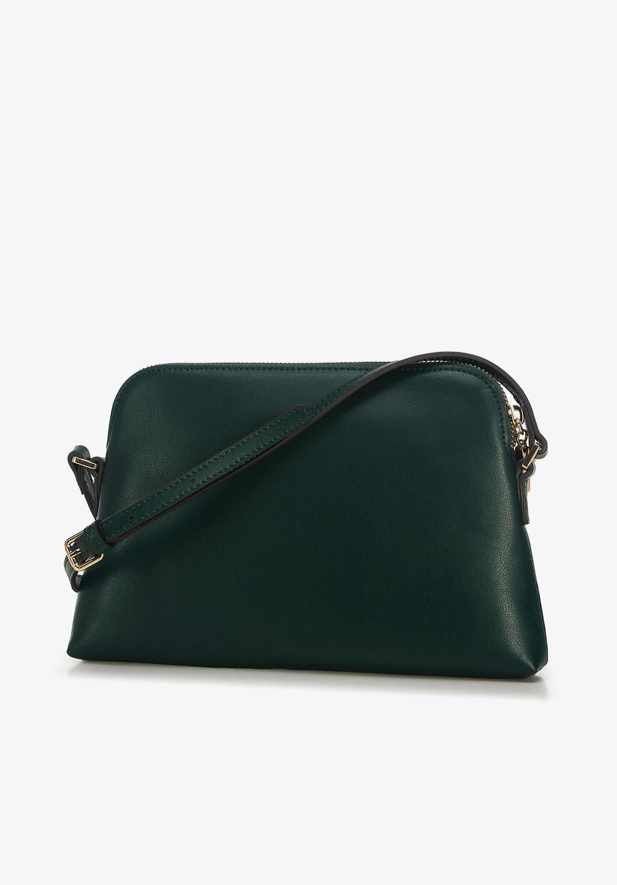 UMHÄNGETASCHE FÜR DAMEN AUS ECHTLEDER, smaragdgrün, 29-4E-006-Z0, Bild 1