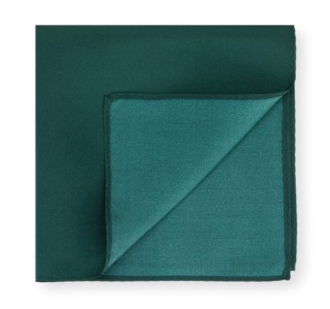 Batistă de buzunar din mătase într-o singură culoare, smarald, 96-7P-001-8, Fotografie 1