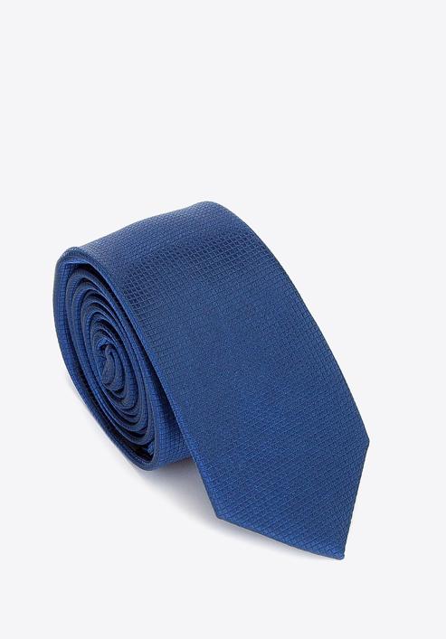 nyakkendő és díszzsebkendők összeállítása selyemből, sötét kék-kék, 91-7Z-001-X1, Fénykép 3