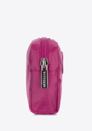 Kisméretű női neszeszer táska, sötét rózsaszín, 95-3-101-PP, Fénykép 1