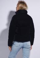 Női steppelt kabát ökovelúrból, sötét sötétkék, 95-9D-404-3-XL, Fénykép 4
