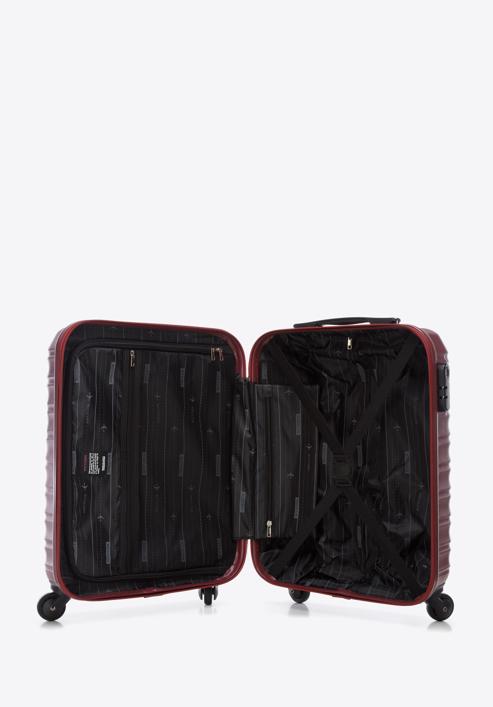 ABS bordázott kabin bőrönd, sötét vörös, 56-3A-311-35, Fénykép 5