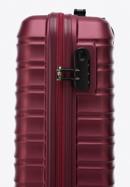 ABS bordázott kabin bőrönd, sötét vörös, 56-3A-311-35, Fénykép 9