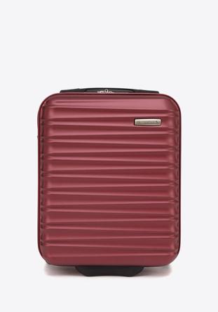ABS bordázott kézipoggyász bőrönd, sötét vörös, 56-3A-315-31, Fénykép 1