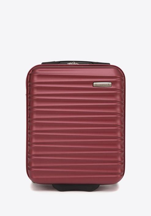 ABS bordázott kézipoggyász bőrönd, sötét vörös, 56-3A-315-11, Fénykép 1
