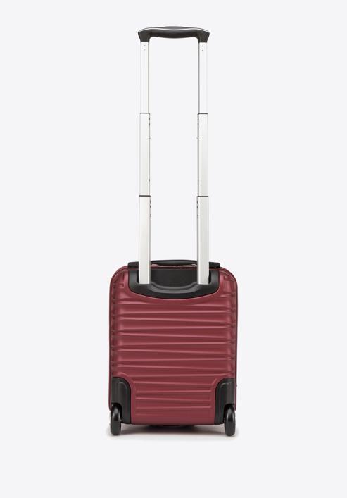 ABS bordázott kézipoggyász bőrönd, sötét vörös, 56-3A-315-11, Fénykép 3