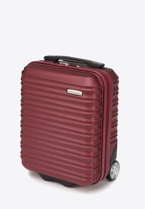 ABS bordázott kézipoggyász bőrönd, sötét vörös, 56-3A-315-11, Fénykép 4