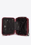 ABS bordázott kézipoggyász bőrönd, sötét vörös, 56-3A-315-01, Fénykép 5