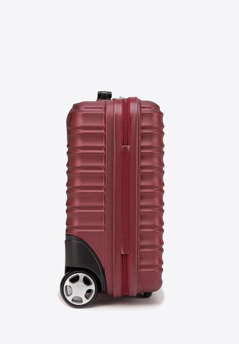 ABS bordázott kézipoggyász bőrönd, sötét vörös, 56-3A-315-11, Fénykép 7