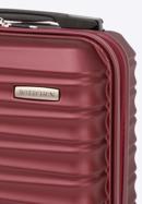 ABS bordázott kézipoggyász bőrönd, sötét vörös, 56-3A-315-11, Fénykép 8
