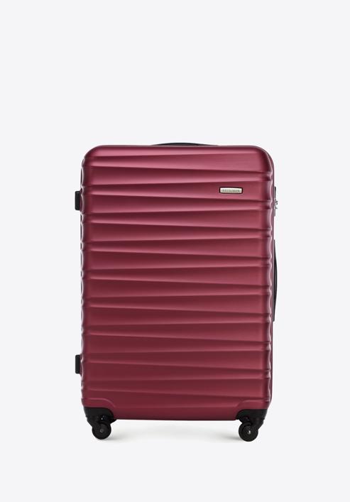 ABS bordázott nagy bőrönd, sötét vörös, 56-3A-313-70, Fénykép 1