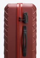 ABS bőröndszett rácsos díszítéssel, sötét vörös, 56-3A-55S-91, Fénykép 9