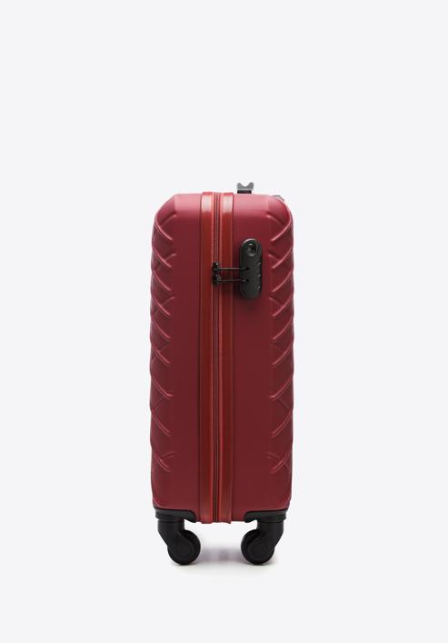 ABS kabin bőrönd ferde rácsos, sötét vörös, 56-3A-551-91, Fénykép 2