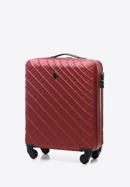 ABS kabin bőrönd ferde rácsos, sötét vörös, 56-3A-551-91, Fénykép 4