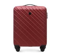 ABS kis bőrönd ferde rácsos, sötét vörös, 56-3A-551-31, Fénykép 1