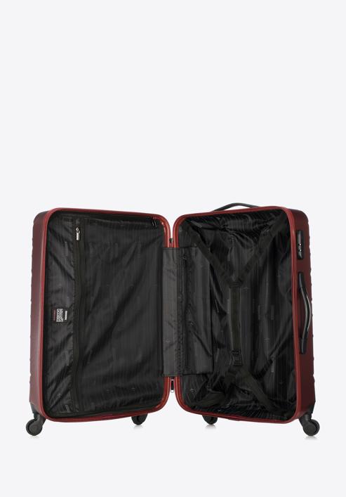 ABS közepes bőrönd ferde ráccsal, sötét vörös, 56-3A-552-31, Fénykép 6