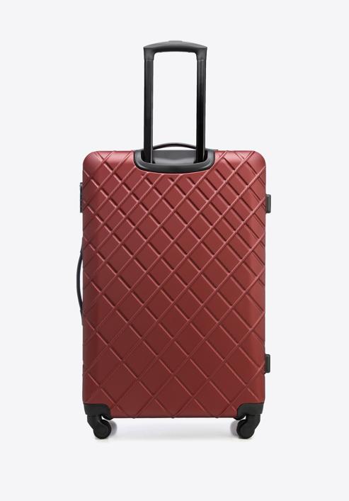 ABS nagy bőrönd ferde ráccsal, sötét vörös, 56-3A-553-91, Fénykép 3