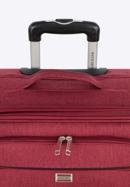 Kabinbőrönd színes cipzárral puha anyagból, sötét vörös, 56-3S-501-12, Fénykép 11
