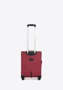 Kabinbőrönd színes cipzárral puha anyagból, sötét vörös, 56-3S-501-12, Fénykép 3
