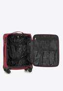 Kabinbőrönd színes cipzárral puha anyagból, sötét vörös, 56-3S-501-12, Fénykép 5