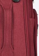 Kabinbőrönd színes cipzárral puha anyagból, sötét vörös, 56-3S-501-12, Fénykép 7