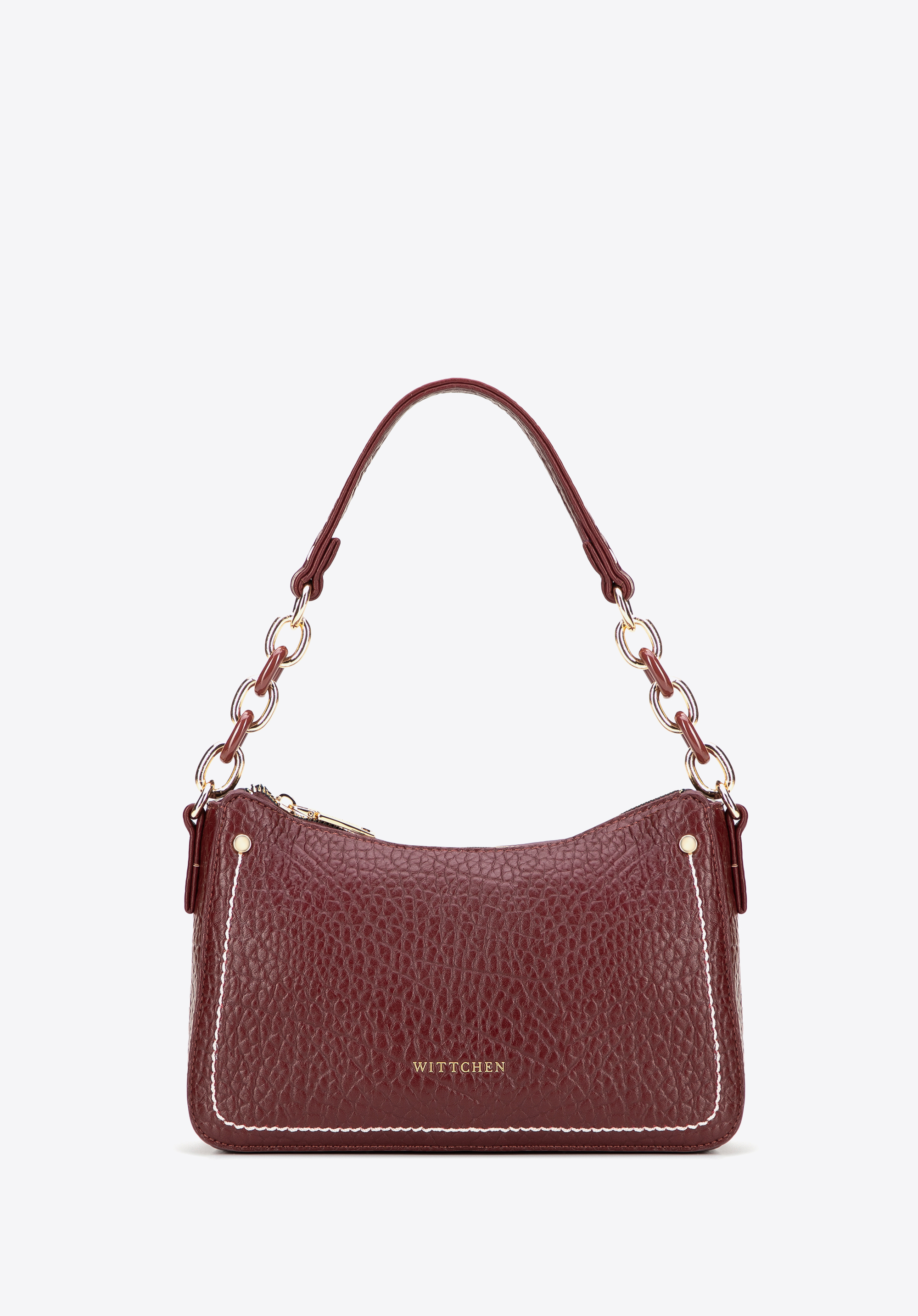 Kis műbőr női táska, sötét vörös, 101-4Y-708-0, Fénykép 1