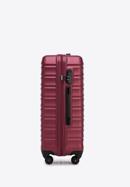 Közepes méretű bőrönd, poggyászcímkével, sötét vörös, 56-3A-312-01Z, Fénykép 5