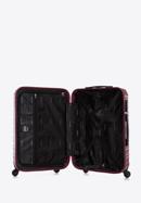 Közepes méretű bőrönd, poggyászcímkével, sötét vörös, 56-3A-312-01Z, Fénykép 6