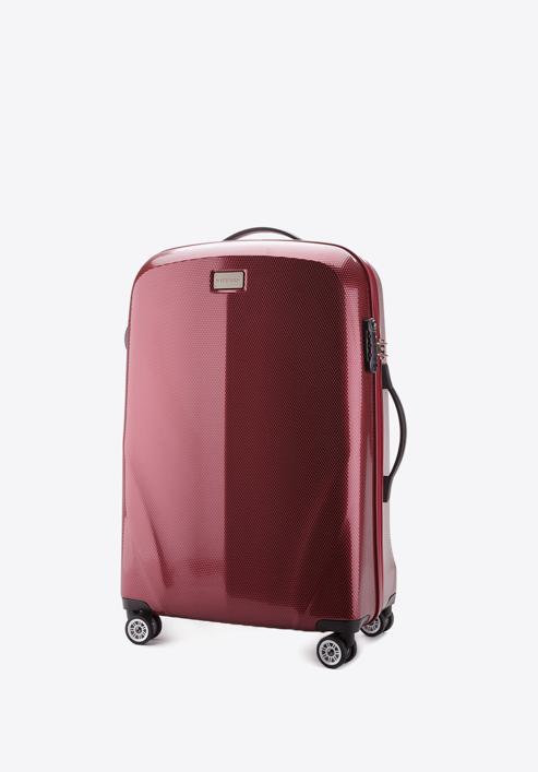 Közepes polikarbonát bőrönd, sötét vörös, 56-3P-572-95, Fénykép 4