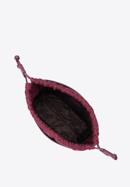 Monogramos bőr kistáska, sötét vörös, 95-4E-671-P, Fénykép 3