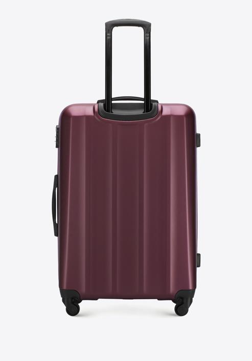 Nagy bőrönd polikarbonát anyagból, sötét vörös, 56-3P-113-86, Fénykép 3