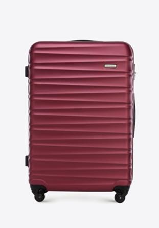 ABS bordázott nagy bőrönd, sötét vörös, 56-3A-313-31, Fénykép 1