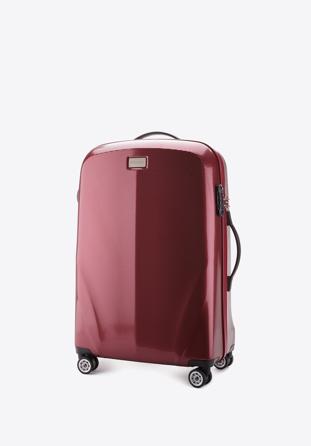 Polikarbonát nagy bőrönd, sötét vörös, 56-3P-573-35, Fénykép 1