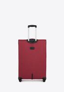 Nagy puha szövetbőrönd színes cipzárral, sötét vörös, 56-3S-503-31, Fénykép 3