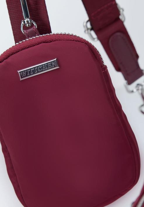 Női crossbody táska levehető tokkal, sötét vörös, 92-4Y-313-8, Fénykép 5