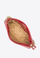 Női ökobőr bagett táska láncos pánttal, sötét vörös, 93-4Y-421-6, Fénykép 4
