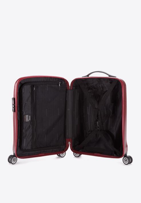Polikarbonát kabin bőrönd, sötét vörös, 56-3P-571-35, Fénykép 5