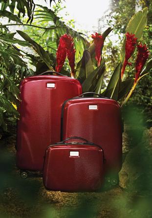 Polikarbonát kabin bőrönd, sötét vörös, 56-3P-571-35, Fénykép 1
