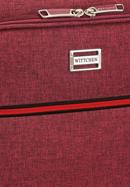Puha bőrönd színes cipzárral, sötét vörös, 56-3S-505-31, Fénykép 10