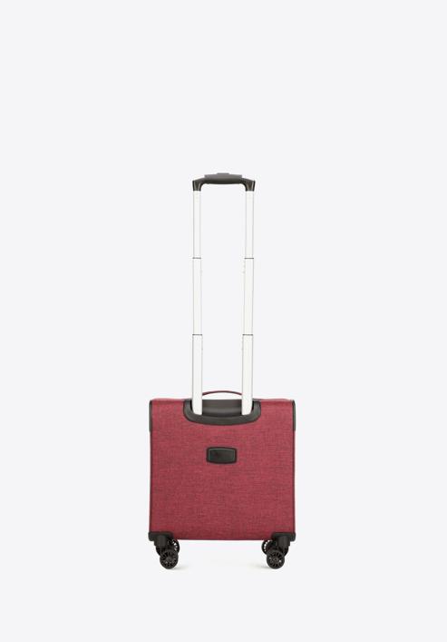 Puha bőrönd színes cipzárral, sötét vörös, 56-3S-505-31, Fénykép 3