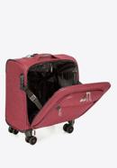 Puha bőrönd színes cipzárral, sötét vörös, 56-3S-505-31, Fénykép 5