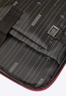 Puha bőrönd színes cipzárral, sötét vörös, 56-3S-505-31, Fénykép 9