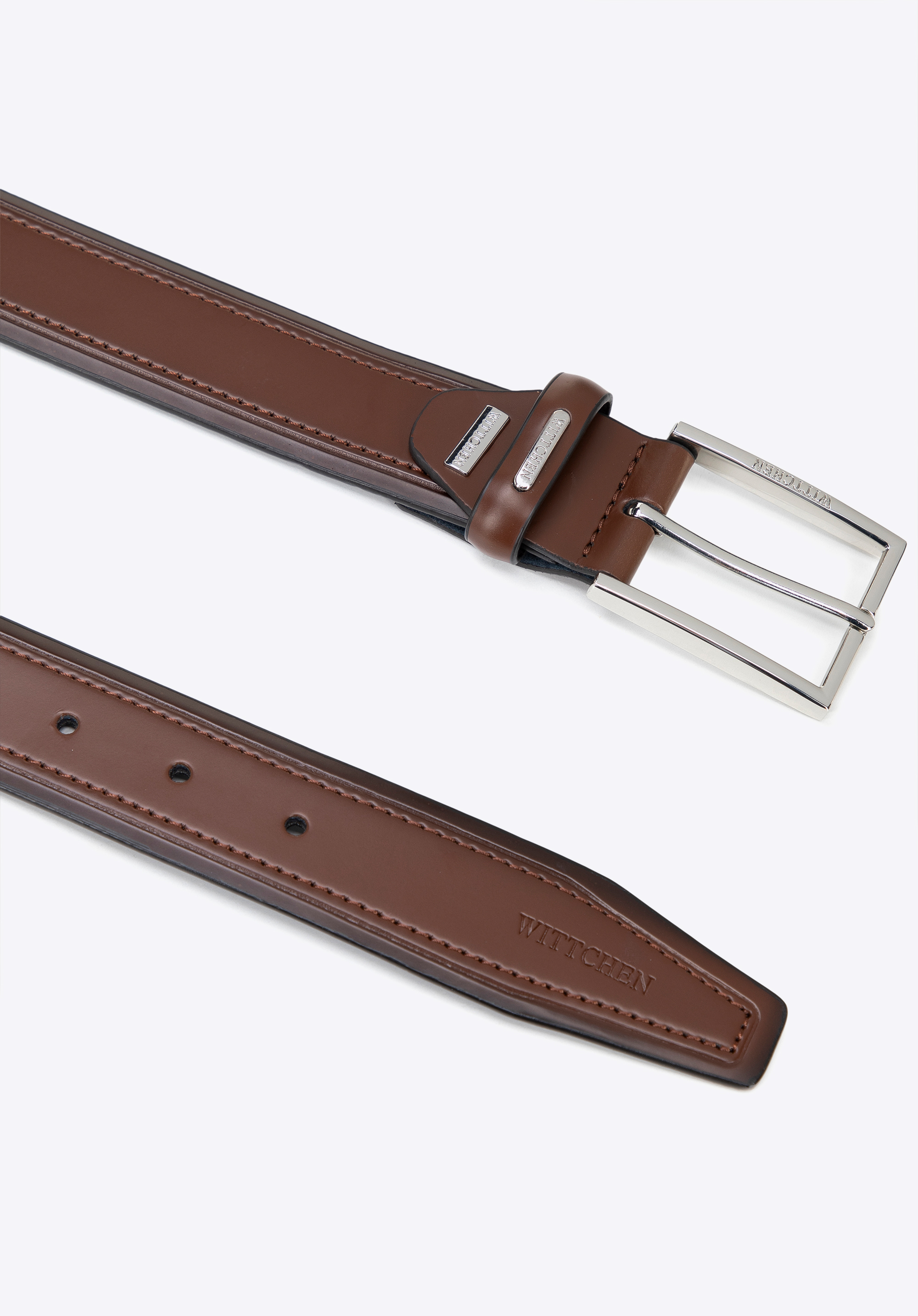 Elegáns férfi öv természetes bőrből, sötétbarna, 101-8M-206-4-L, Fénykép 1