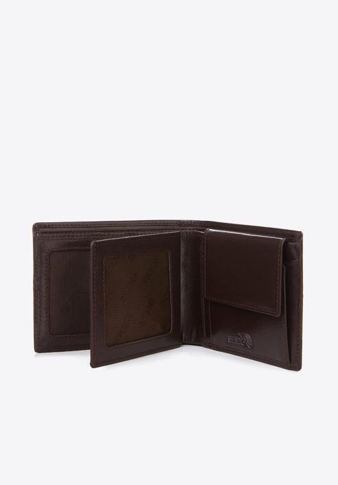 Férfi bőr pénztárca, sötétbarna, 14-1-116-L4, Fénykép 4