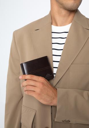 Férfi bőr pénztárca, sötétbarna, 14-1-116-L4, Fénykép 1