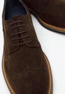 Férfi velúrbőr cipő kontrasztos szálakkal, sötétbarna, 96-M-703-5-42, Fénykép 7