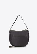 Nagy női táska lekerektett szabású, sötétbarna, 93-4E-208-4, Fénykép 3