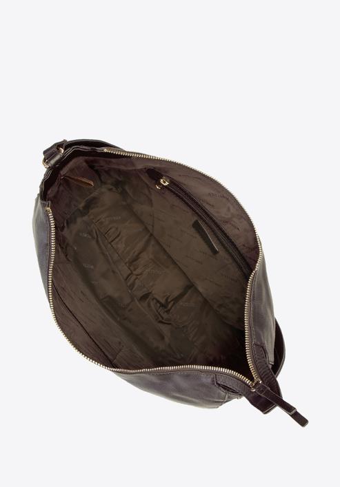 Nagy női táska lekerektett szabású, sötétbarna, 93-4E-208-4, Fénykép 4