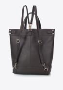 Női bőr shopper táska hátizsák funkcióval, sötétbarna, 95-4E-019-11, Fénykép 3